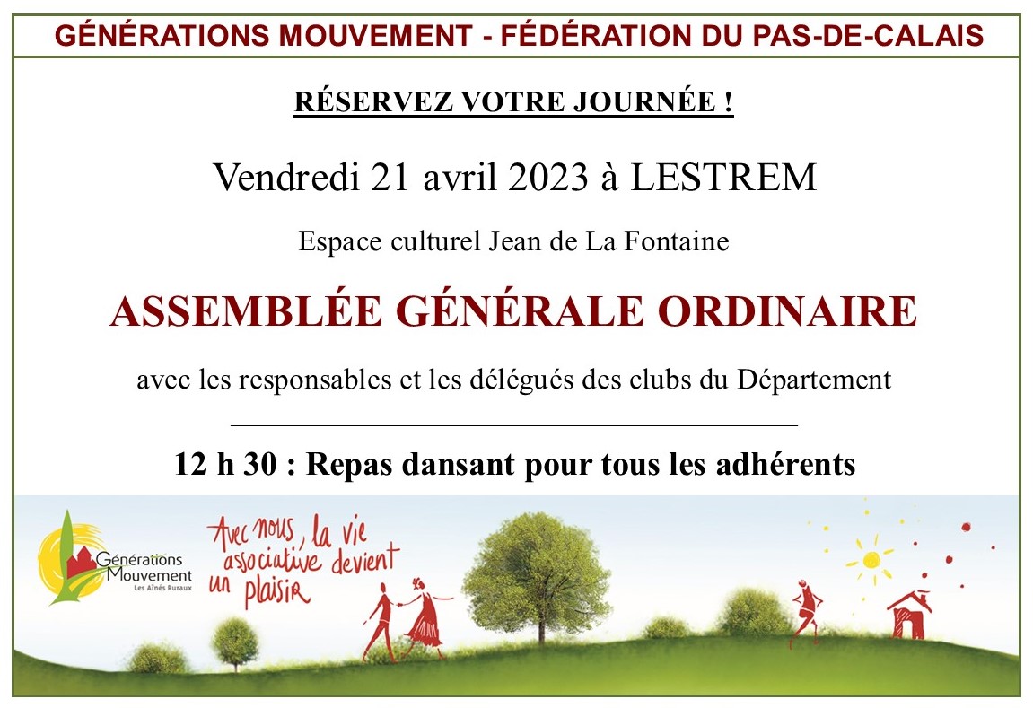 Assembl E G N Rale Ordinaire F D Ration G N Rations Mouvement